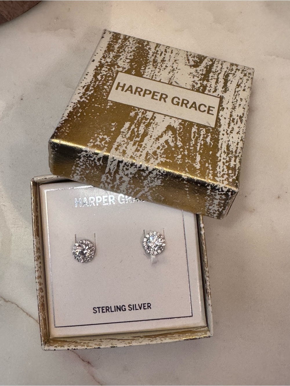 New - Sterling Silver Round Stud Earrings